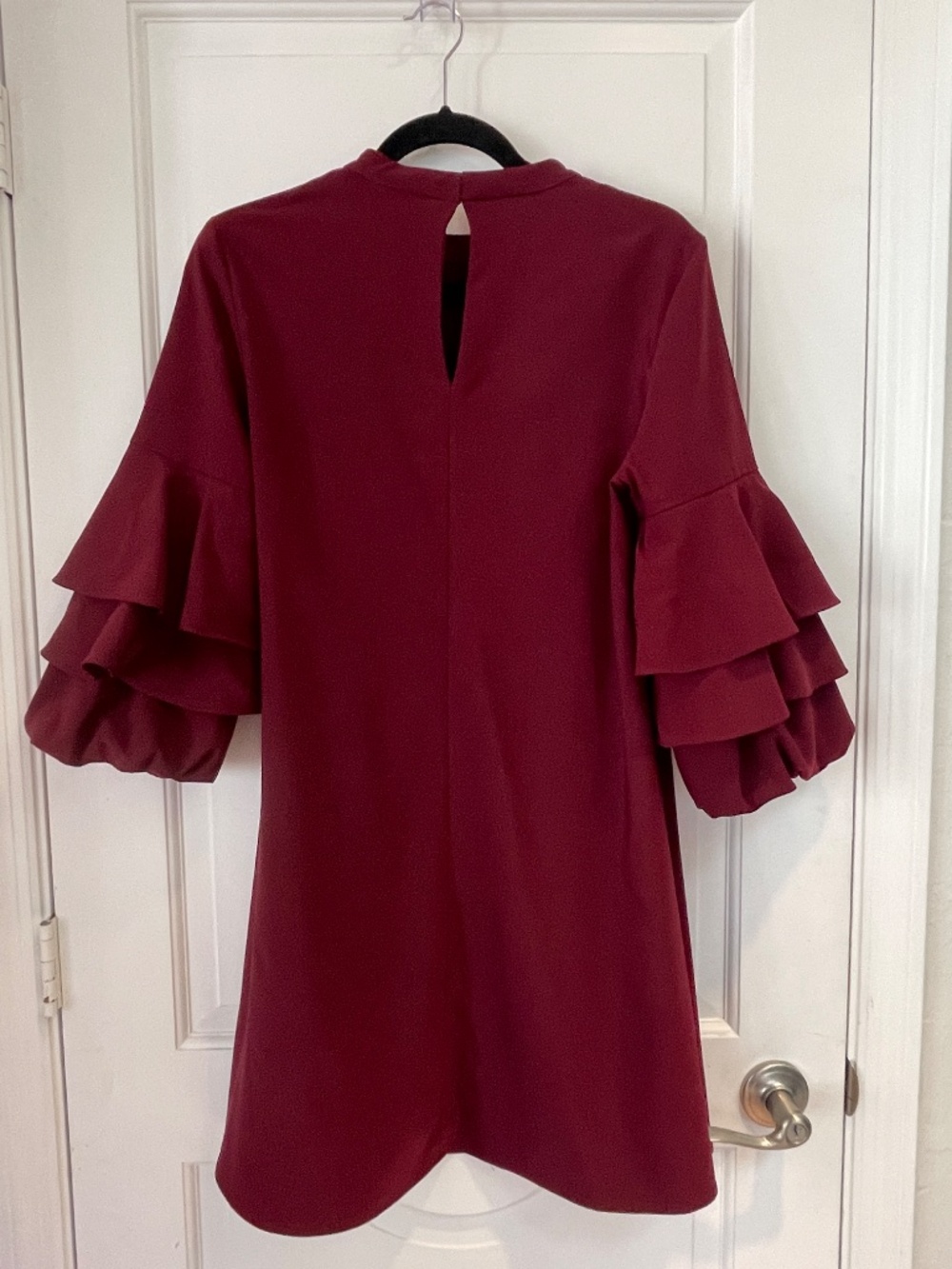 Laundry burgundy layered sleeve formal cocktail dress women 6 - Picture 3 of 10